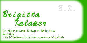 brigitta kalaper business card